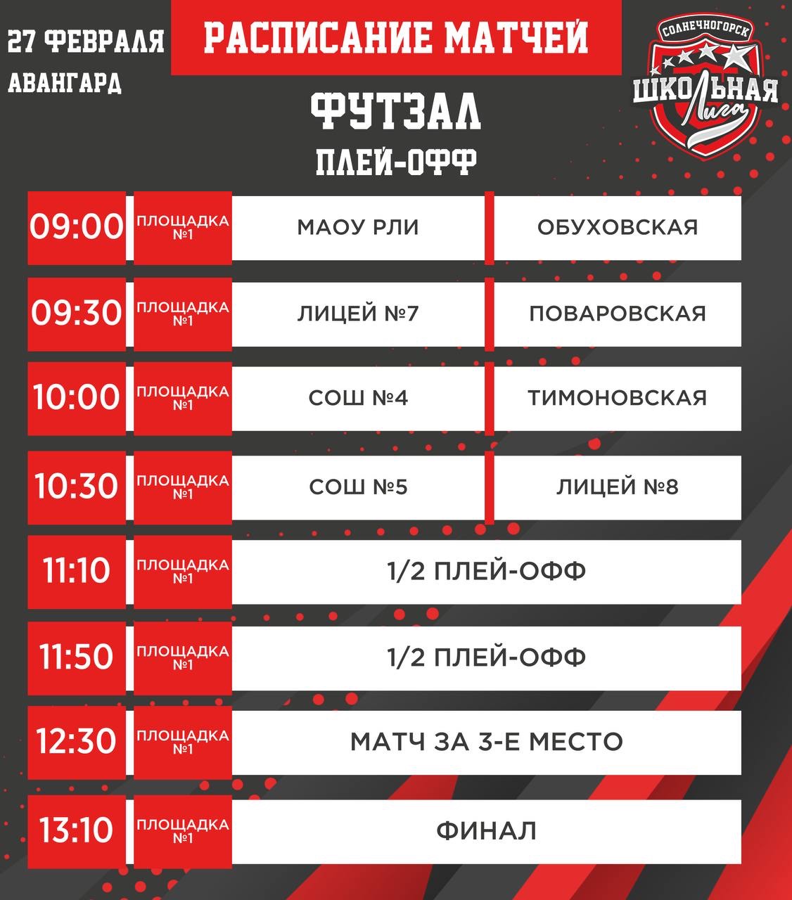 ⚽️ Плей-офф «Единой школьной лиги»: кто в игре? 📊